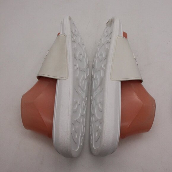 Alexander McQueen Men\'s Size EU 41 Hybrid Logo Pool Slides White Sandals main image 8